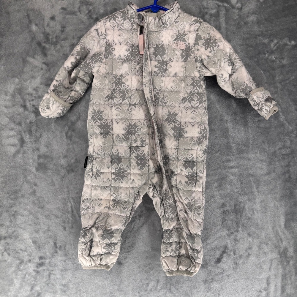 The North Face Infant Baby Snowsuit Bunting Snowsuit 6-12 Months Gray‎ Snowflake